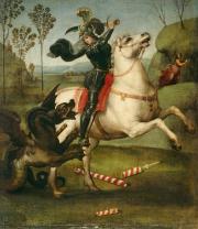 Raffaello Santi: St. George Struggling with the Dragon - Szent György legyőzi a sárkányt